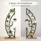 Costway 6 Tier Metal Plant Stand Rack Half Moon Shape Ladder Planter Organizer w/Hook